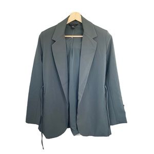 NWOT Athleta Endless Teal Primatwill Blazer Tie Front Jacket Women's 6